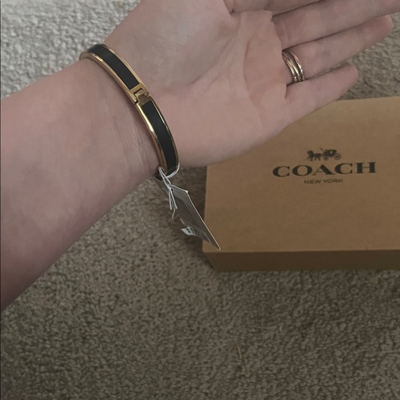 Coach Gold-Tone Bangle Bracelet - Picture 4 of 6